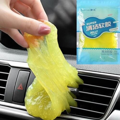 2021 New 75g Cleaning Gel Car Air Outlet Cleaning Glue Pack Keyboard Cleaner Adhesive Daily Household Cleaning Supplies