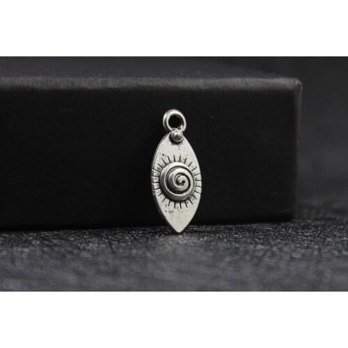 Wholesale Sale Antiqued Silver Color Evil Eye Alloy Charms Connector Pendant fashion jewelry finding 50pcs/lot ZA1474
