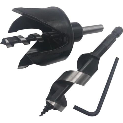 Four-claw ball shape ball door lock woodworking hole opener expansion drill, round handle and hex shank handle