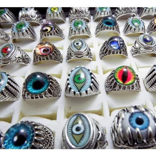 Wholesale 30 pcs Retro Mixed style colored styles with zircon alloy Couples rings