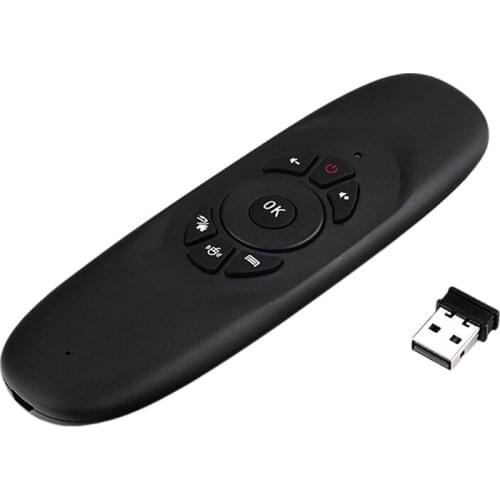 C120 Wireless Voice Air Mouse 2.4G RF Gyroscope Keyboard Remote Control for X96 Mini KM9 A95X H96 MAX F3 Android TV Box