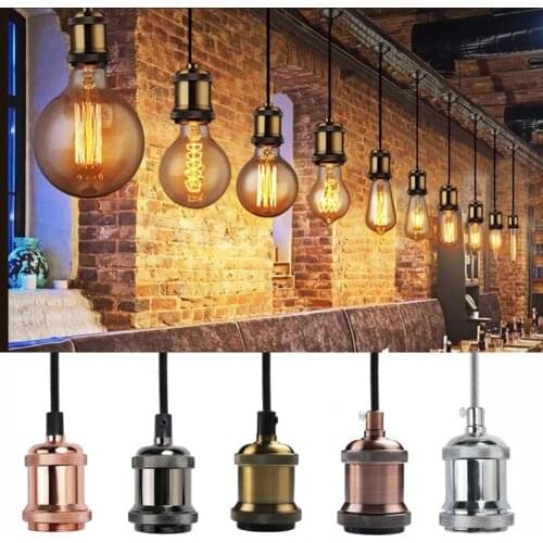 E27 retro lamp holder American chandelier base antique E27 retro iron lamp shade chandelier lamp holder ceramic plastic lamp hol