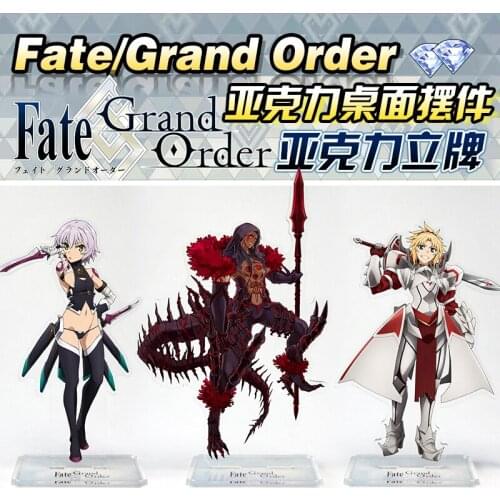 Fate/Grand Order Mordred Siegfried Karna Cu Chulainn Stand Figure Cosplay Transparent Acrylic Model Plate Desk Decor Toy Gift