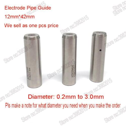 WEDM Ruby Drill Pipe Guide OD12*Length 42mm Diameter from 0.2mm to 3.0mm for Zhongte Drilling Machine