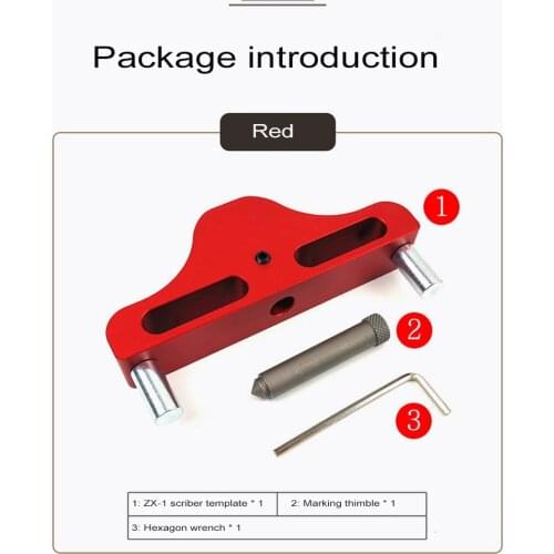 ZX-1 Woodworking Center Line Scriber Center Scribing Gauge Device Aluminum Alloy Center Scribe Marking Finder Tool Scribing Aids