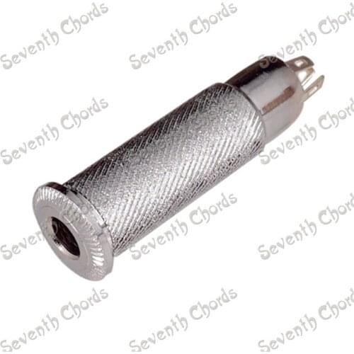 10 Pcs Chrome Knurled Cylinder Bass Guitar Output Input Jack Plug Socket Guitar jack 1/4" 6.35mm guitar accessories