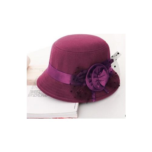 10pcs/lot korean style woman Silk Flower Hat Vintage Solid Ladie Women Fedora adult fedoras
