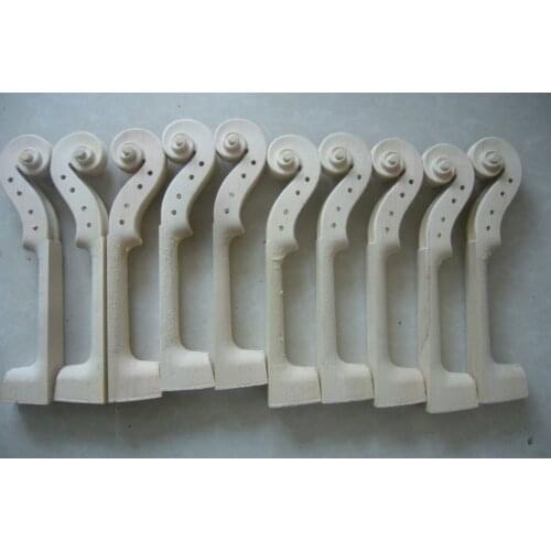 10pcs hand carved maple white violin neck 4/4,great technics,perfect workmanship