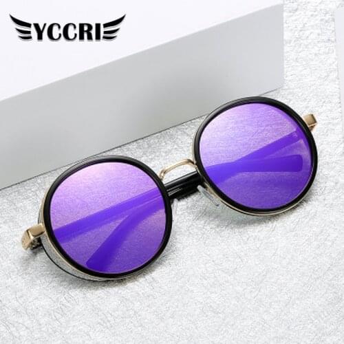 2020 Luxury Fashion SunGlasses Women Gothic Steampunk Round Sunglasses men Goggle For Ladies Vintage Oculos Female Shades gafas