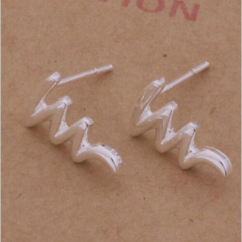 AE170 Lucky Silver Color Earrings For Women Jewelry Women Accessories Gorgeous Sea Grass /amfajdma Ajmajata