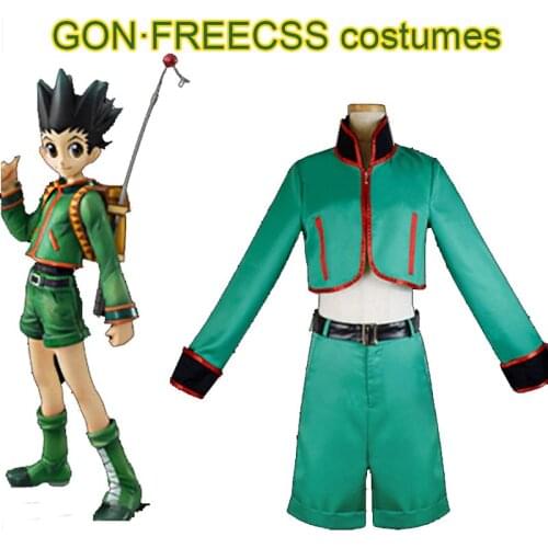 Anime GON FREECSS Cosplay costumes HUNTER HUNTER uniform Top / Shorts / Belt Anime costume for women men anime clothes