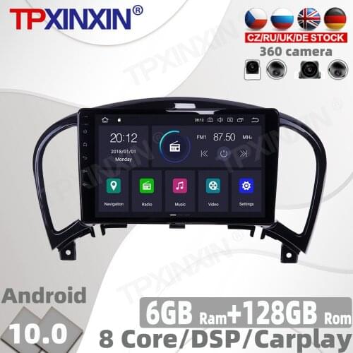6+128GB Android 10 PX6 For Nissan Juke 2011 - 2018 Car Radio Accessories Multimedia Video Player Navigation GPS Auto 2din No DVD