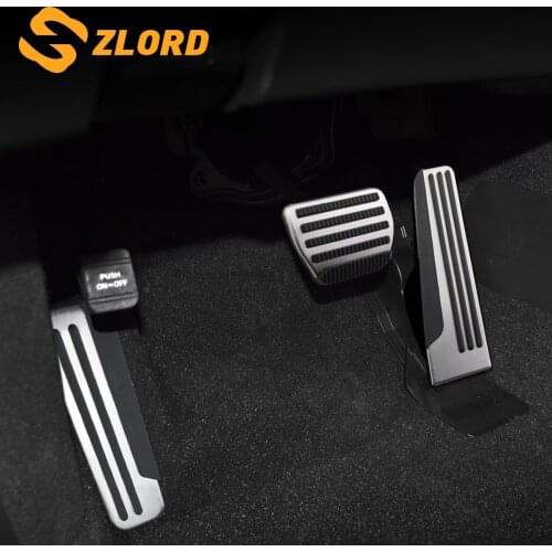 Zlord Car Pedals for Infiniti Q50L Q50 2013-2021 Stainless Steel Accelerator Gas Brake Pedal Footrest Pads Auto Accessories
