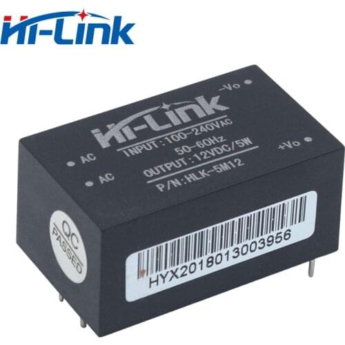 Free shipping HLK-5M12 220V to12V 5W mini power supply module intelligent household switching AC DC transformer