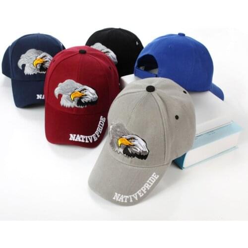 New Cool Women Men Baseball Cap Casual Male Female Snapback Hat Adjustable 3D Eagle Embroidery Sun Hat