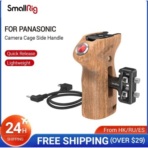 SmallRig Camera Cage Side Handle For Panasonic Mirrorless Cameras Featuring 1/4"Thread Holes With Remote Trigger 2934