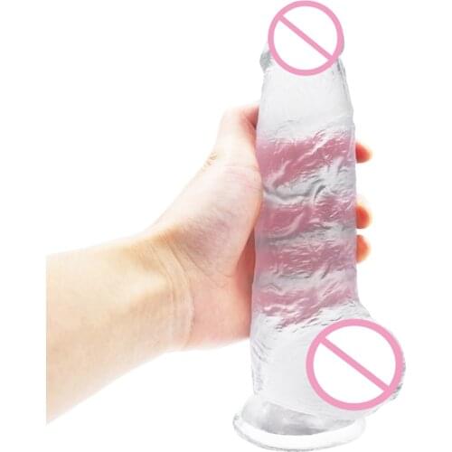 Big Dildos for Women Realistic Crystal Dildo Anal Jelly Huge Penis Artificial Waterproof Dick Suction Cup Dildo Adult Sex Toys