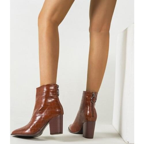 Boots Womens Fashion Boots Ankle Winter Shoes Boots 2021 Designer Side Zip Boots Womens High Heel Leather Short Boots