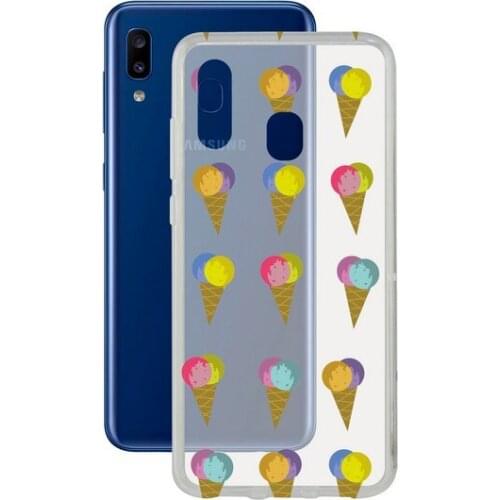 Mobile cover Samsung Galaxy A20 KSIX Flex TPU Transparent