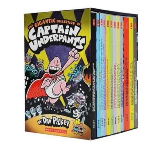 8-15 year 12 book/set Children English story book Captain Underpants English picture comic books Chapter Bridge Book