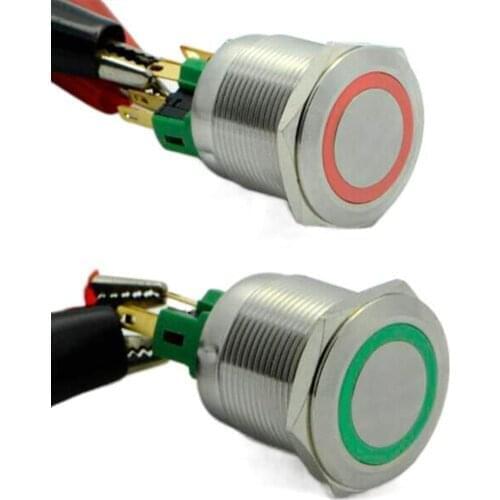 ELEWIND 22mm bi-color Momentary push button switch(PM221F-11E/R-G/12V/S,CE,ROHS)
