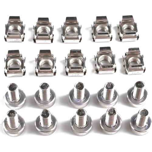 M5 Square Hole Hardware Cage Nuts & Mounting Screws Washers Kit For Server Rack Cabinet Repair Tool parts
