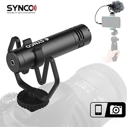 SYNCO Mic-M1 On-Camera Shotgun Mic Video Microphone with Shock Mount Windshield for DSLR Camera Smartphone Camcorder Audio