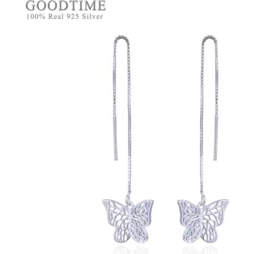 Fashion Women 925 Sterling Silver Jewelry Hollow Butterfly Shape Earrings Jewelry Accessories Silver Earrings For Girl Dress Up