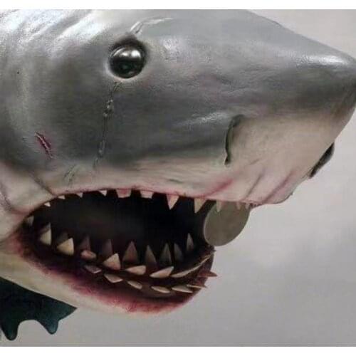 Mini Shark Head Wall Decoration Wall Mounted Shark Head Decor Hand Painted Wall Art Sculpture Key Storage Wall Pendant DROPSHIP