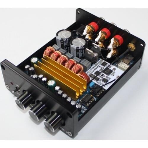 Newest design CRS21 200W Mini 2.1 CRS 4.0 Bluetooth Class D Digital Amplifier Board aluminum enclosure