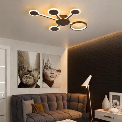 New Creative Postmodern LED Chandelier light for Bed room Living room white/brown Ceiling Chandelier lighting lamparas de techo