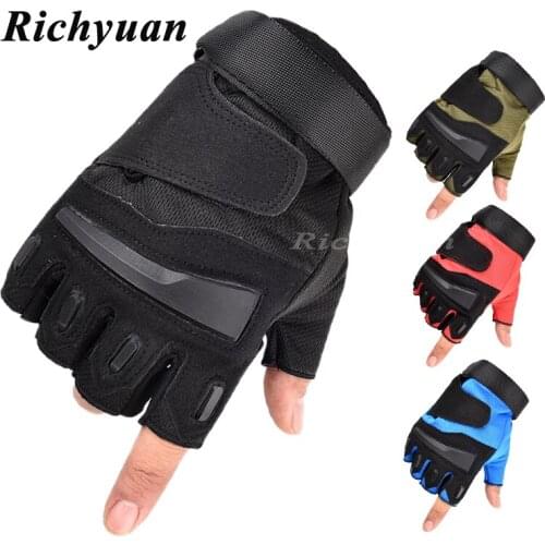 Tactical Fingerless Gloves Military Army Shooting Paintball Airsoft Bicycle Motorcross Combat Hard Knuckle Half Finger Gloves