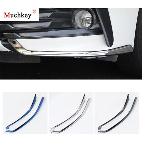 Car front head side bumper corner protection trim frame styling Stainless Steel 2pcs For Toyota Corolla Altis 2017 2018 2019