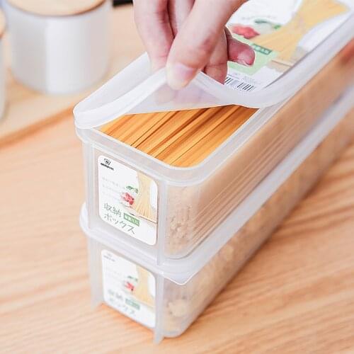 Food Grade PP Rectangular Noodle Storage Box Refrigerator Food Preservation Box With Lid Kitchen Miscellaneous Noodle Seal Box