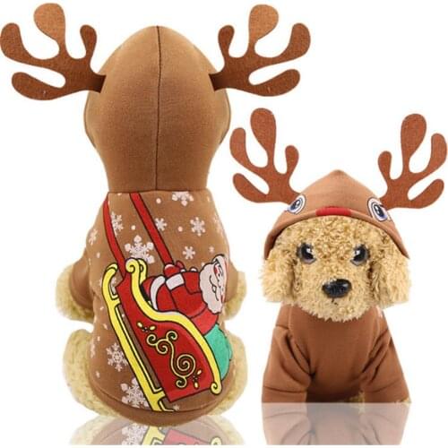 Christmas Dog Clothes Winte Coat Clothing Santa Costume Pet Dog Christmas Clothes Cute Puppy Outfit For Dog XS-XXL