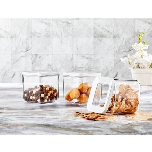 Sampurchase 700ml 3 pcs Vacuum Mica Storage Container