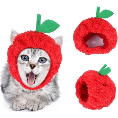 Pet Hat Teddy Dress Up Apple Headdress Cat Dress Up Hat Dew Ears Cat Headgear