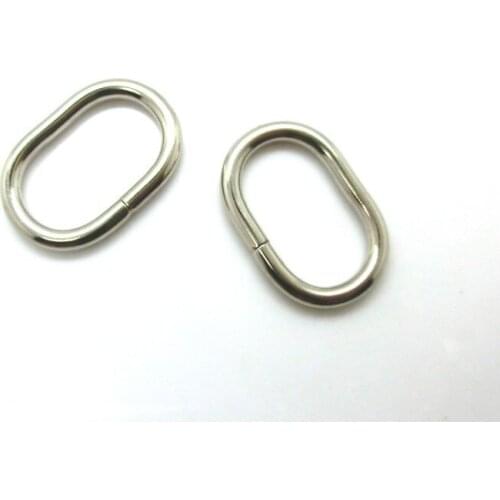 Free Shipping-10Pcs Silver Tone Unwelded Leather Bags Metal D Ring Metal Crafts DIY 41x28mm(Inside :32x19mm ) J1807