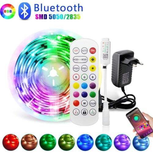 30M 5050 Led Strip RGB DC 12V Flexible Ribbon Luces Led Strip Light 5M 10M 15M With Bluetooth Music Control For Home Christmas