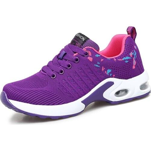 Women Sneakers Breathable Air Cushion Running Shoes Flying Weaving Platform Shoes For Women Sport Shoes Woman Zapatillas Mujer