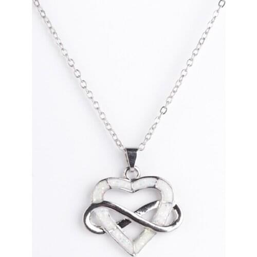 Luxury Female Heart Pendant Necklace 8 Word Surround Jewelry Necklace For Women Birthday Valentines Day Present