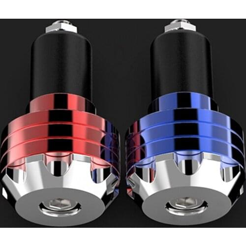 2PCS CNC Aluminum Motorcycle Handlebar Gear Balanced Plug Moto Handle Bar End Grips Slider for 16-18mm Motorcycle Accessories