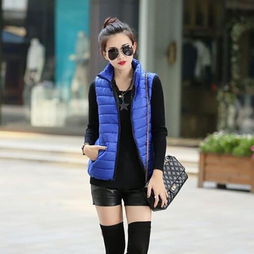 Solid Vests For Women Light Down Vest New 2021 Autumn Winter Waistcoat Women Portable Warm Jacket Slim Sleeveless Coat Outerwear