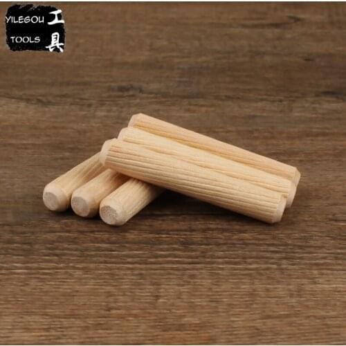 50 Pieces M10*60mm Round Dowelled Joint, Wooden Dowel, Wood Plug, Diameter 10mm Length 60mm