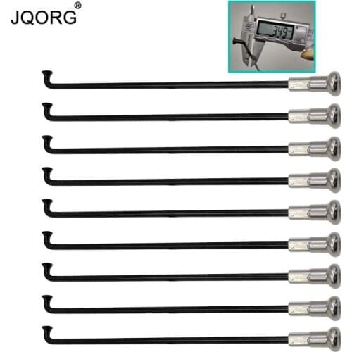 9 K Diameter 3.5 mm 304 Stainless Steel Material J-BEND 95 Degree Equal Diameter Cylinder Body Black Color Motorcycle Spokes