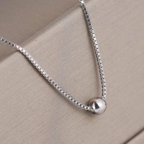 925 sterling silver necklace with simple literary fresh clavicle chain Korean silver necklace for female birthday party gifts
