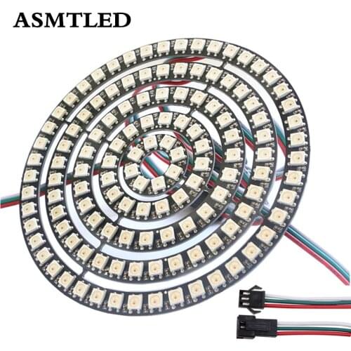 Addressable pixel WS2812B led Ring LEDs WS2812 SK6812 5050 RGB ic Built-in Full Color DC5V Ring Panel Halo Module Light Strip