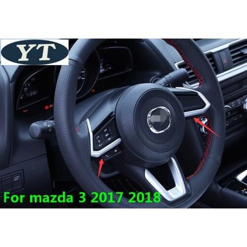 Auto interior accessories, car steering wheel trim moulding for Mazda 3 2017 2018 ,auto accessories