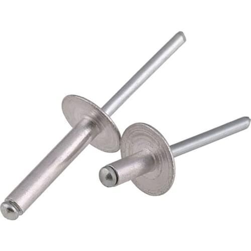 Aluminium Extra Large Flange Head Pop Rivets Dome Head M3.2 M4