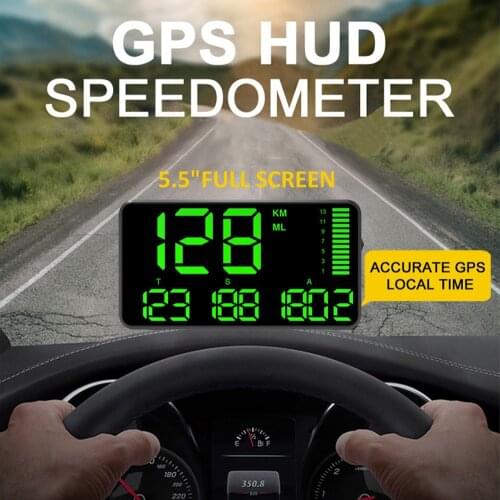 Hud Car Head Up Display C90 GPS Speedometer Hud Display KM/h MPH Car HUD Head Up Display Speed Meter Overspeed Warning Alarm